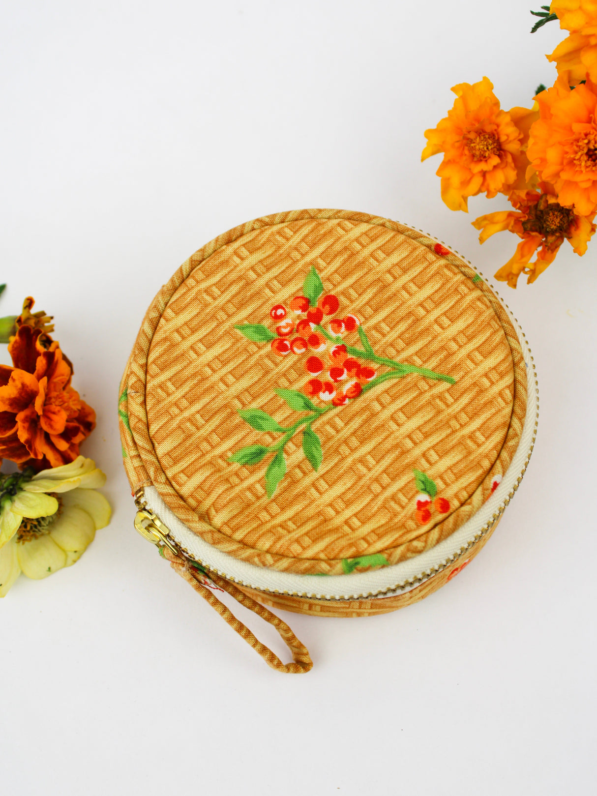 Coral Basket Jewelry Pouch from Ash & Rose