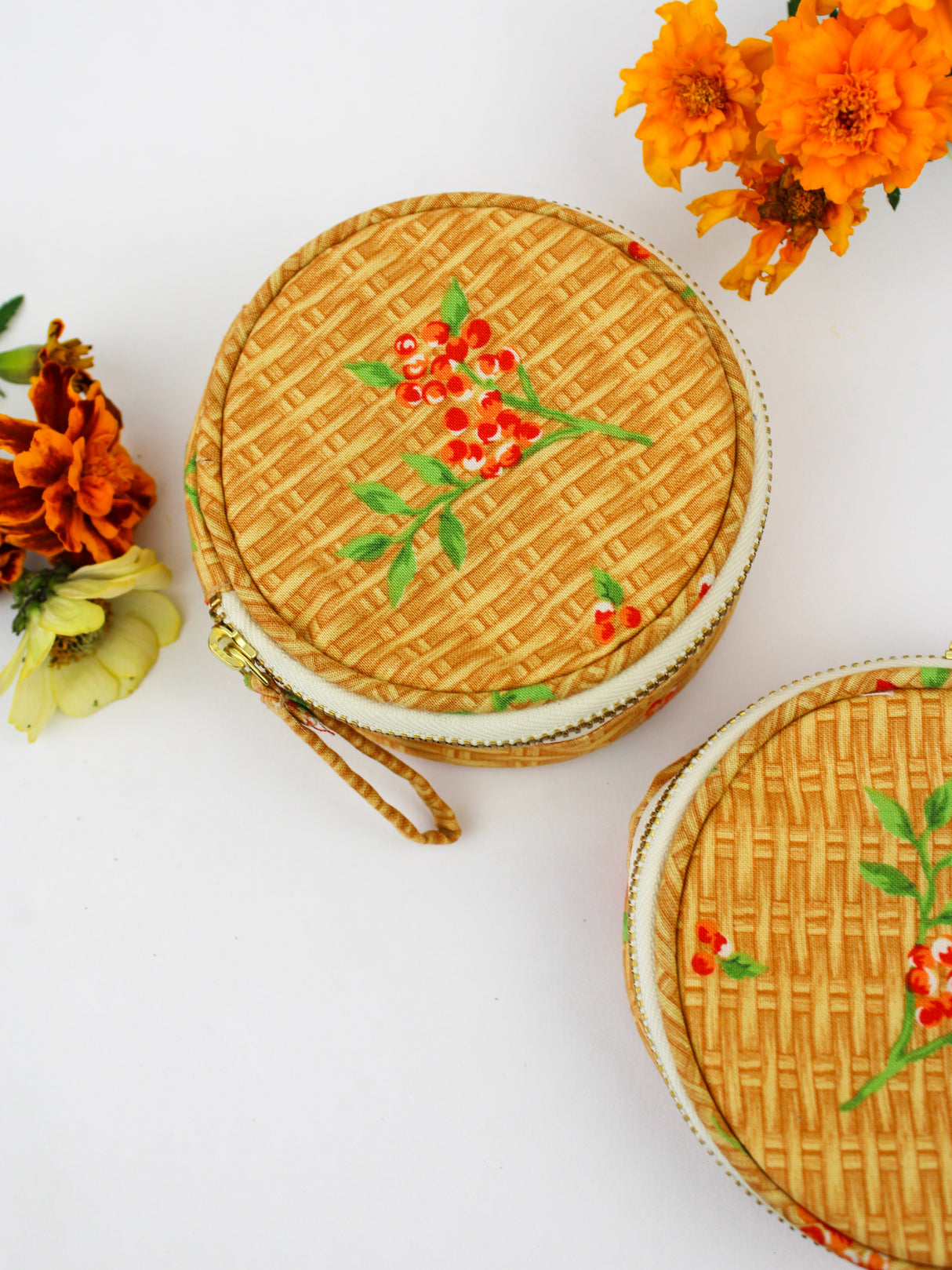 Coral Basket Jewelry Pouch from Ash & Rose
