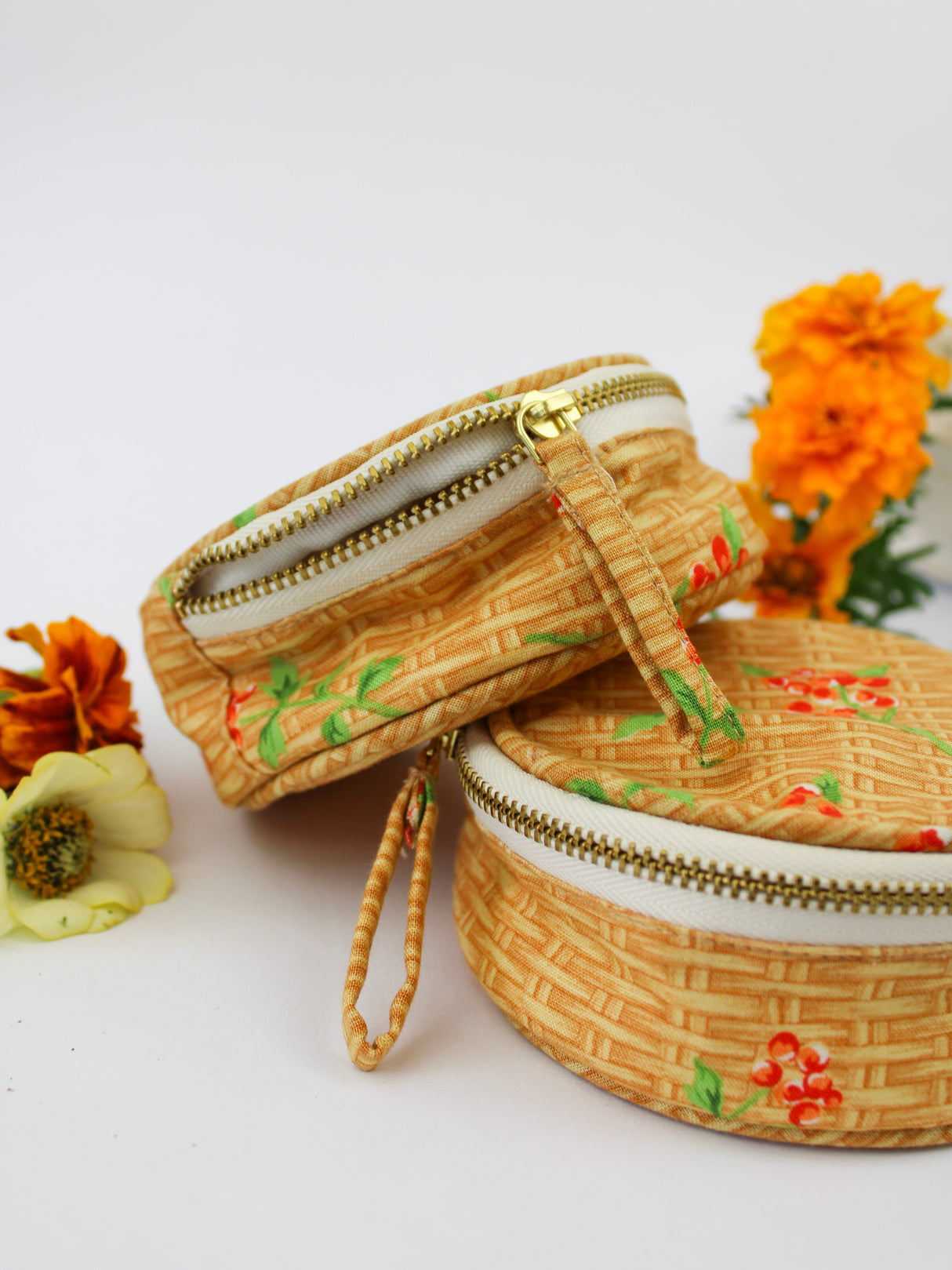 Coral Basket Jewelry Pouch from Ash & Rose