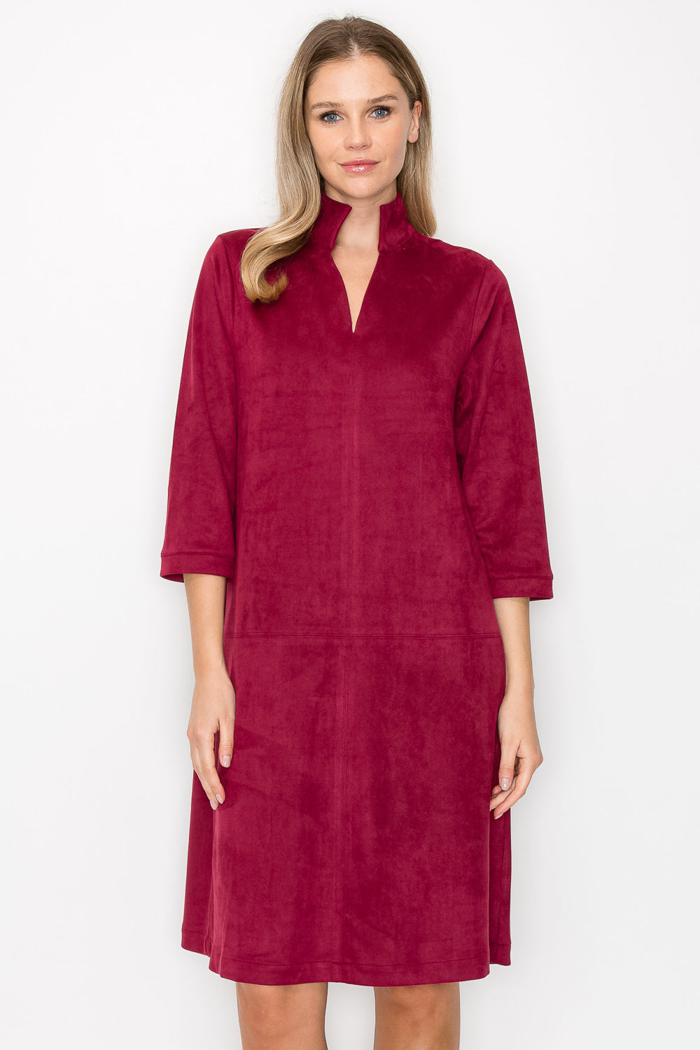 Aiden Stretch Suede Dress from Joh Apparel