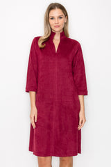 Aiden Stretch Suede Dress from Joh Apparel