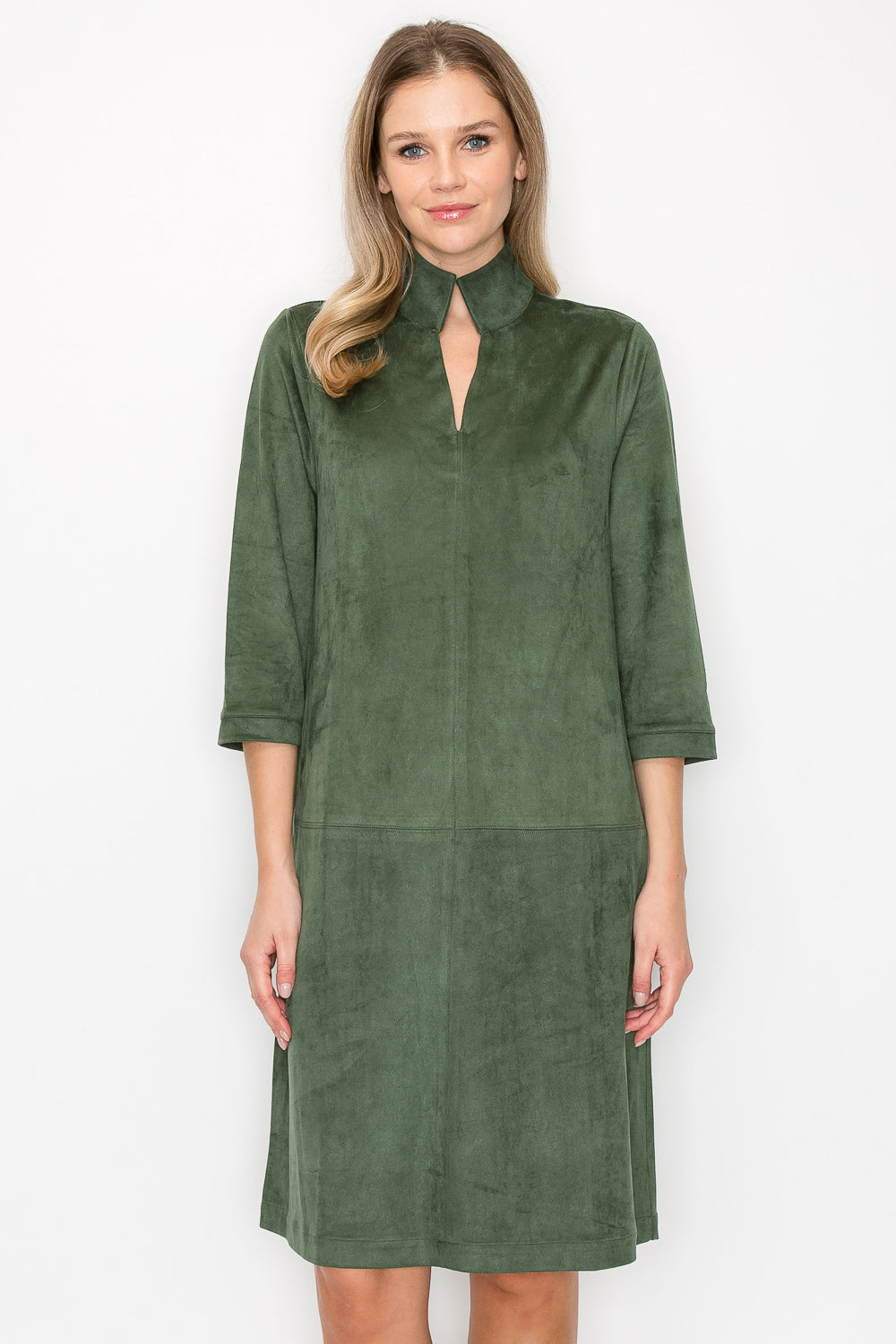 Aiden Stretch Suede Dress from Joh Apparel