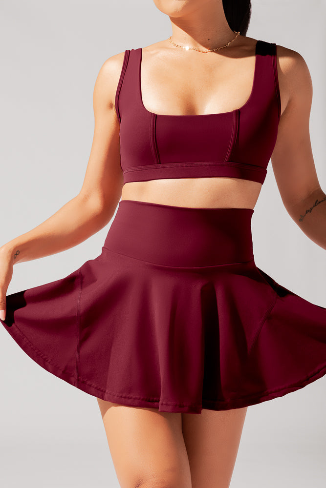 Twirl Skort - Crimson from POPFLEX
