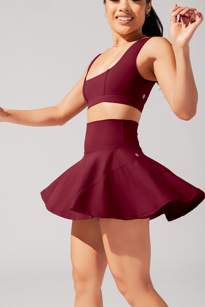 Twirl Skort - Crimson from POPFLEX