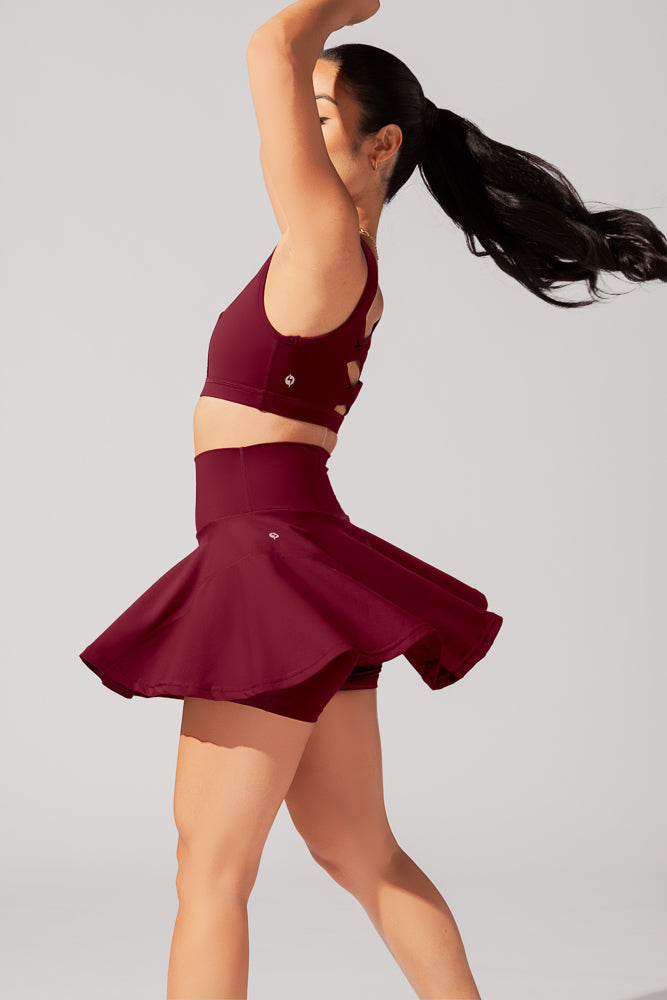 Twirl Skort - Crimson from POPFLEX
