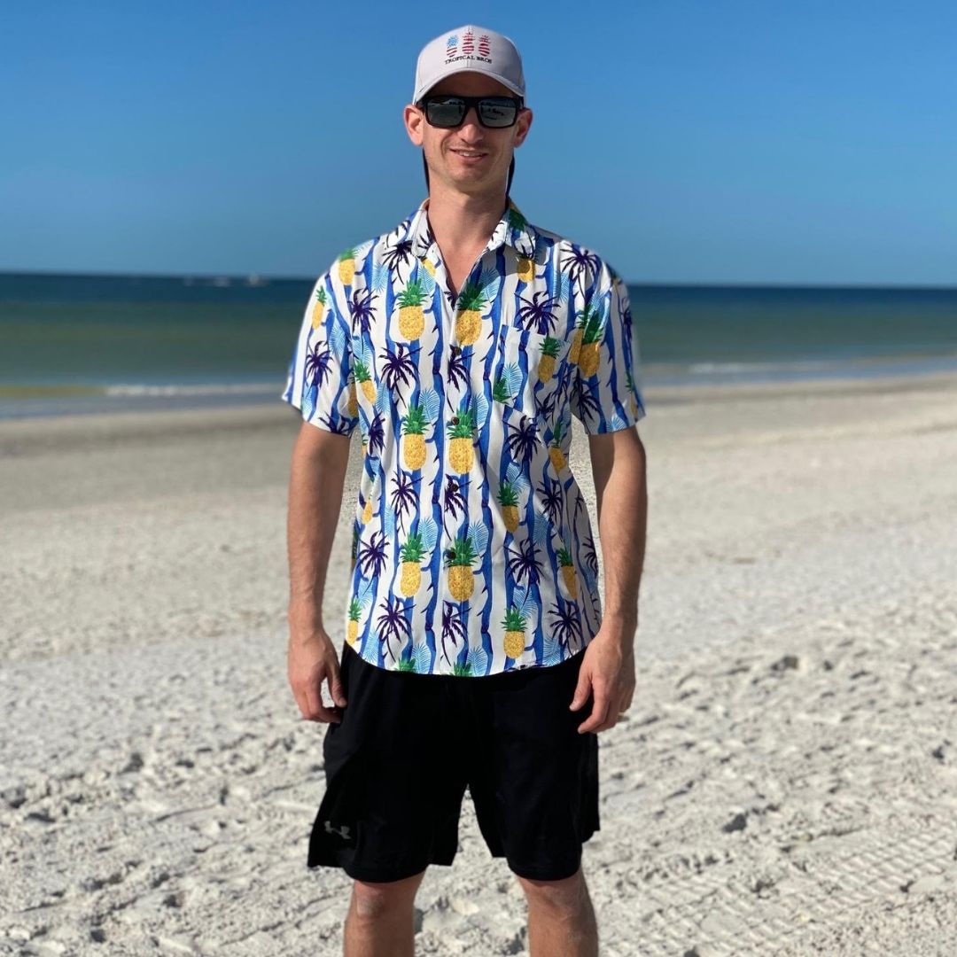Super Stretch - Jungle Pineapple Hawaiian Shirt from Tropical Bros