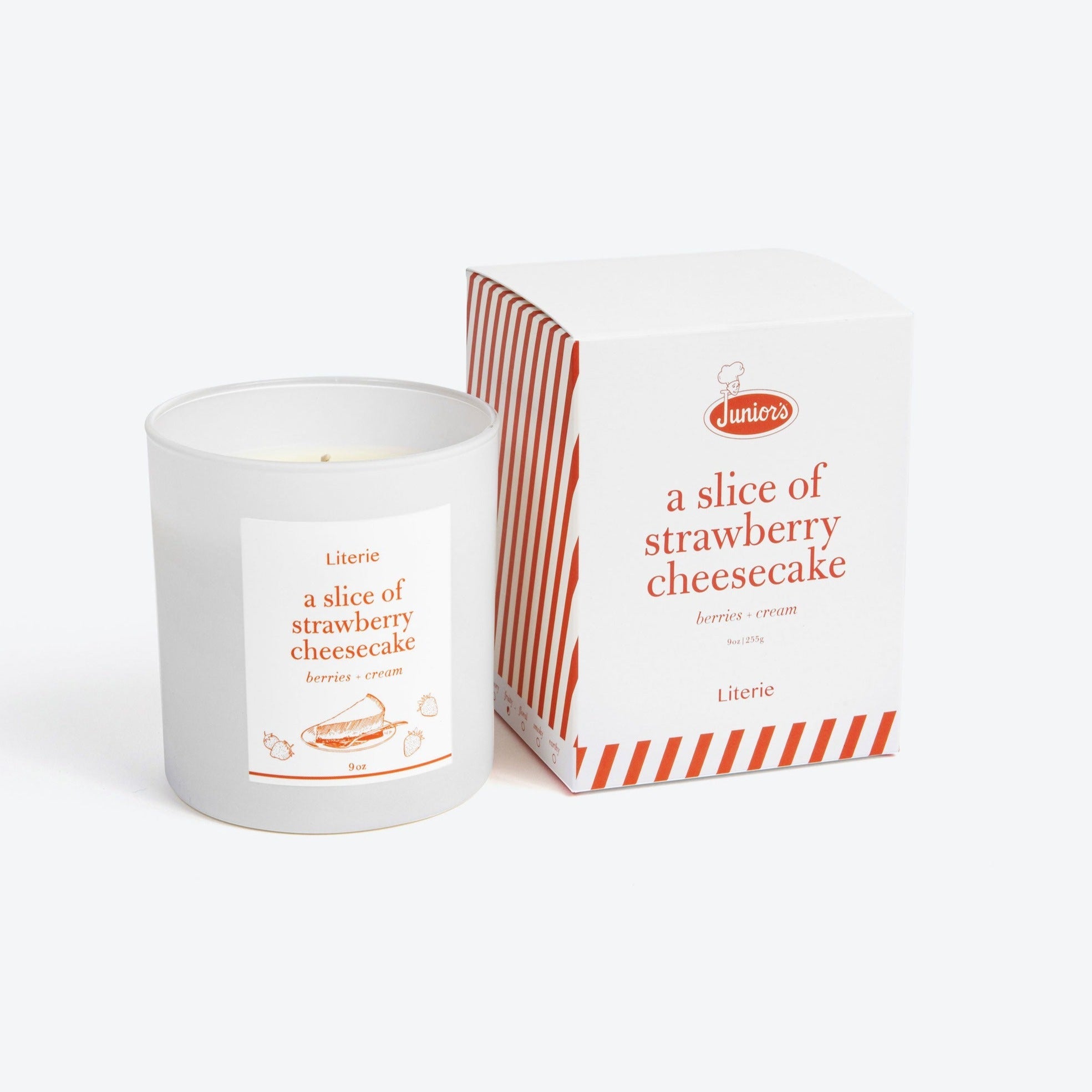 A Slice of Strawberry Cheesecake from Literie Candles
