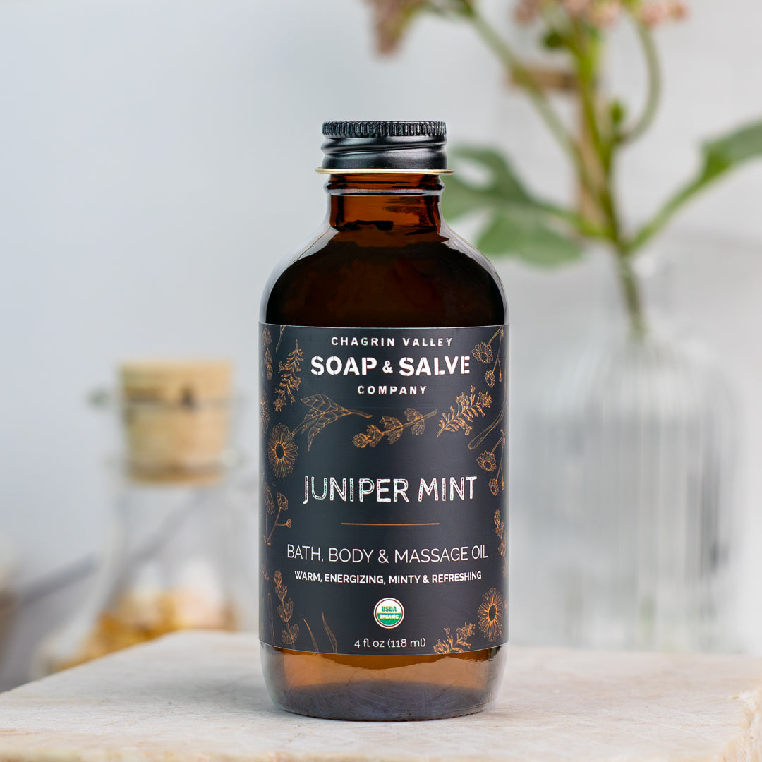 Bath & Body Oil: Juniper Mint From Chagrin Valley Soap & Salve