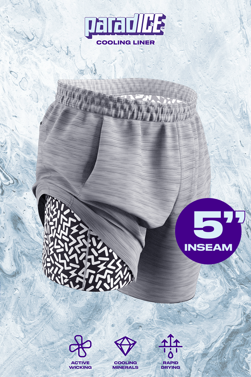 The Junk Trunks | Grey Ball Hammock® 5 Inch Athletic Shorts from Shinesty