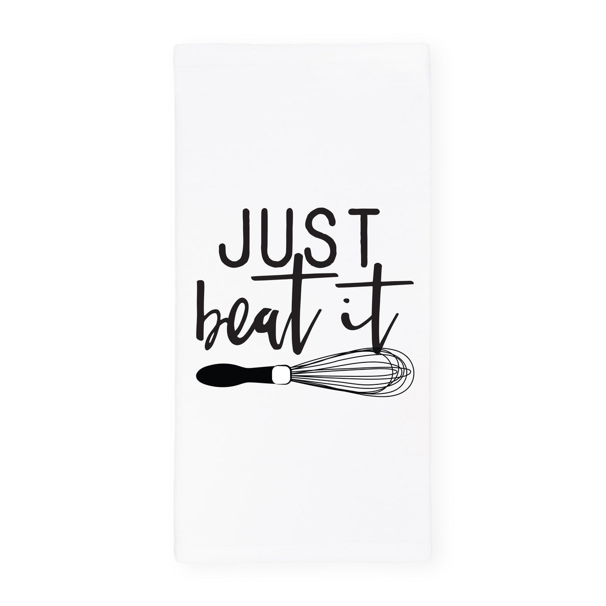Just Beat It Kitchen Tea Towel from The Cotton & Canvas Co.