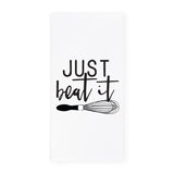 Just Beat It Kitchen Tea Towel from The Cotton & Canvas Co.