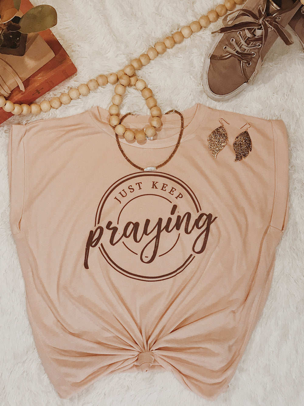 1107 Just Keep Praying Tee from J.Forks Designs