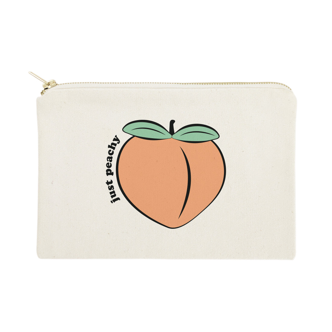 Just Peachy Cotton Canvas Cosmetic Bag from The Cotton & Canvas Co.