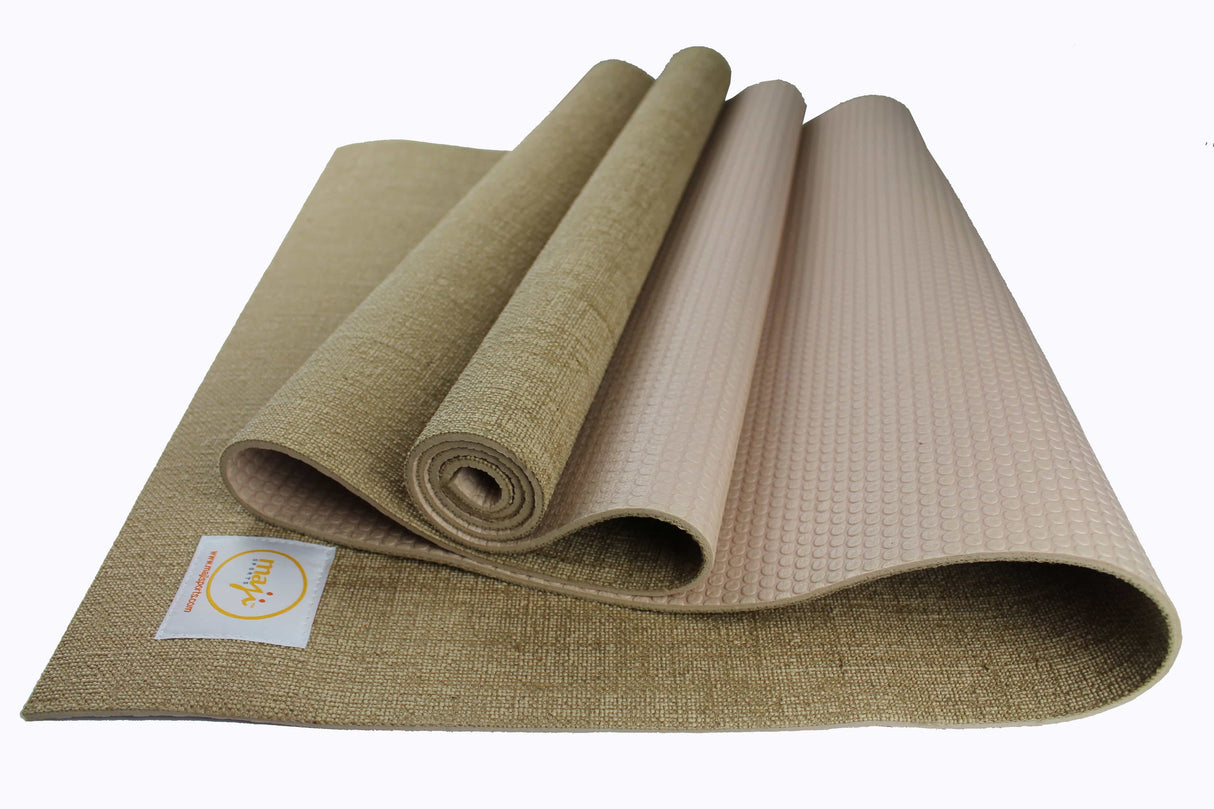 Jute Premium Eco Yoga Mat + Foot Massager (7.5cm x 17.5cm) from Jupiter Gear