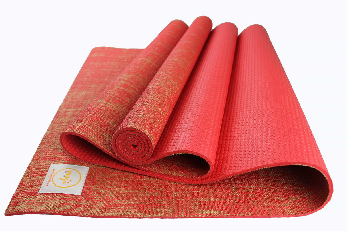 Jute Premium Eco Yoga Mat + Foot Massager (7.5cm x 17.5cm) from Jupiter Gear