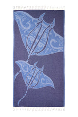Manta Ray Bleue - Turkish Towel from Sun Drunk