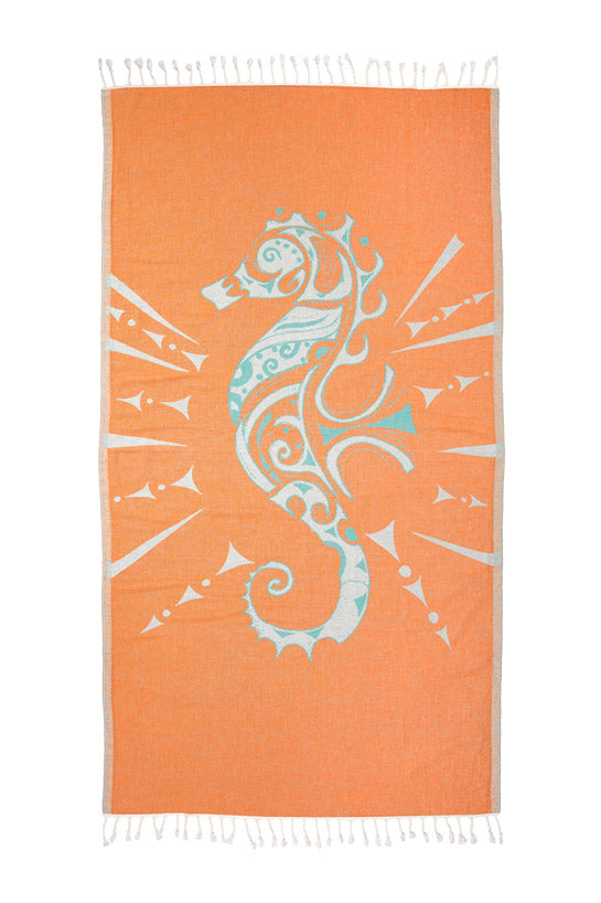 Seahorse Vert Pale - Turkish Towel from Sun Drunk