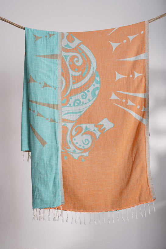 Seahorse Vert Pale - Turkish Towel from Sun Drunk