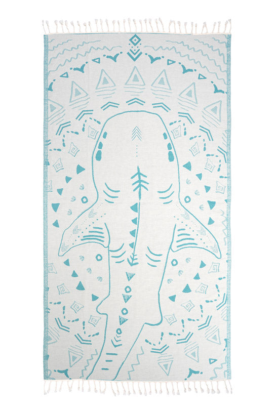 Shark Turquoise - Turkish Towel from Sun Drunk
