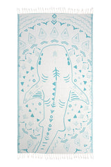 Shark Turquoise - Turkish Towel from Sun Drunk