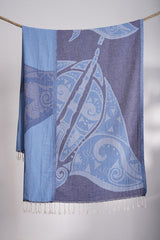 Manta Ray Bleue - Turkish Towel from Sun Drunk
