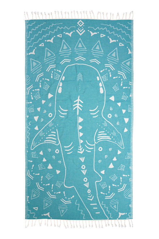 Shark Turquoise - Turkish Towel from Sun Drunk