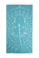 Shark Turquoise - Turkish Towel from Sun Drunk