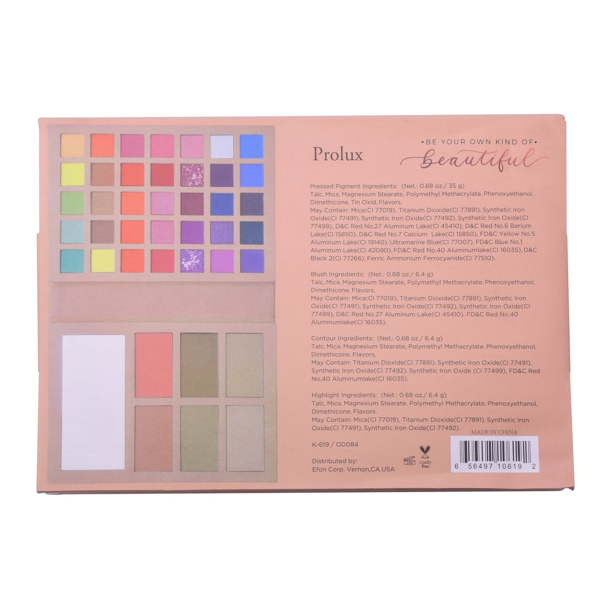 Be Your Own kind Of Beautiful Eyeshadow Palette From Prolux Cosmetics