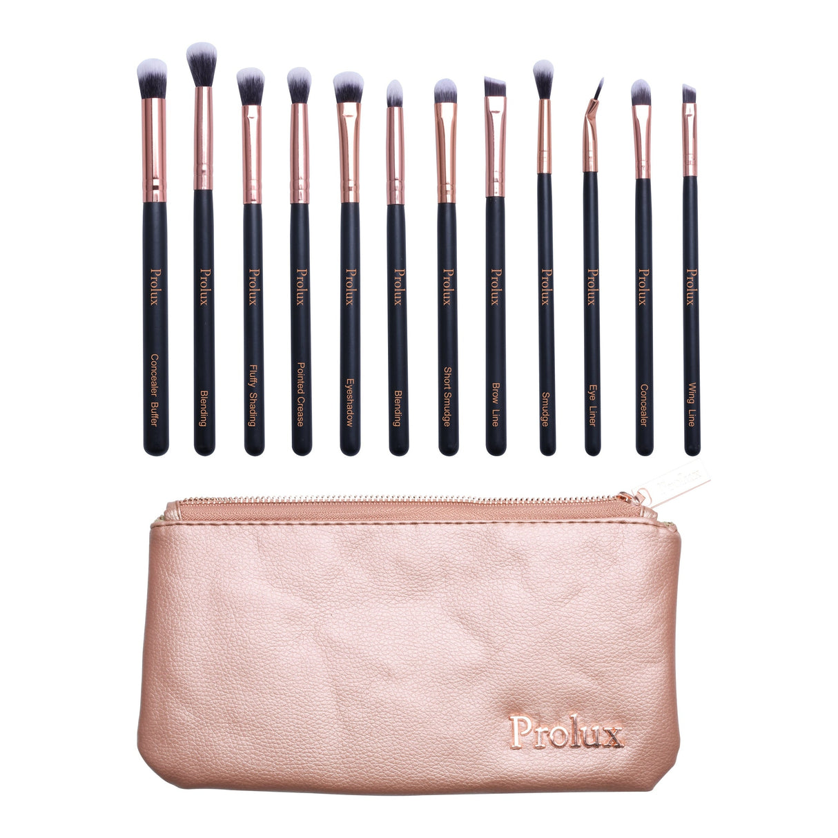 Deluxe 12 Piece Brush Set | Makeup Brush Set Prolux From Prolux Cosmetics