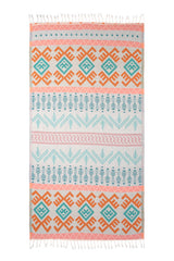 Aztec Pattern Orange - Turkish Towel from Sun Drunk