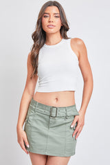 Women’s Belted Mini Cargo Skirt From YMI JEANS