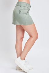 Women’s Belted Mini Cargo Skirt From YMI JEANS