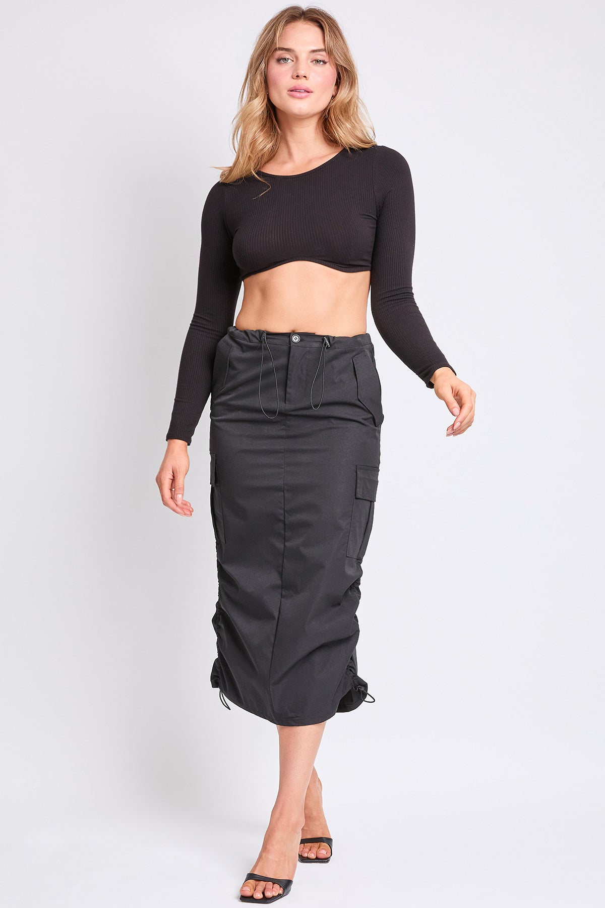Women's Midi Cargo Parachute Skirt From YMI JEANS