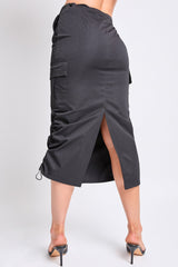 Women's Midi Cargo Parachute Skirt From YMI JEANS