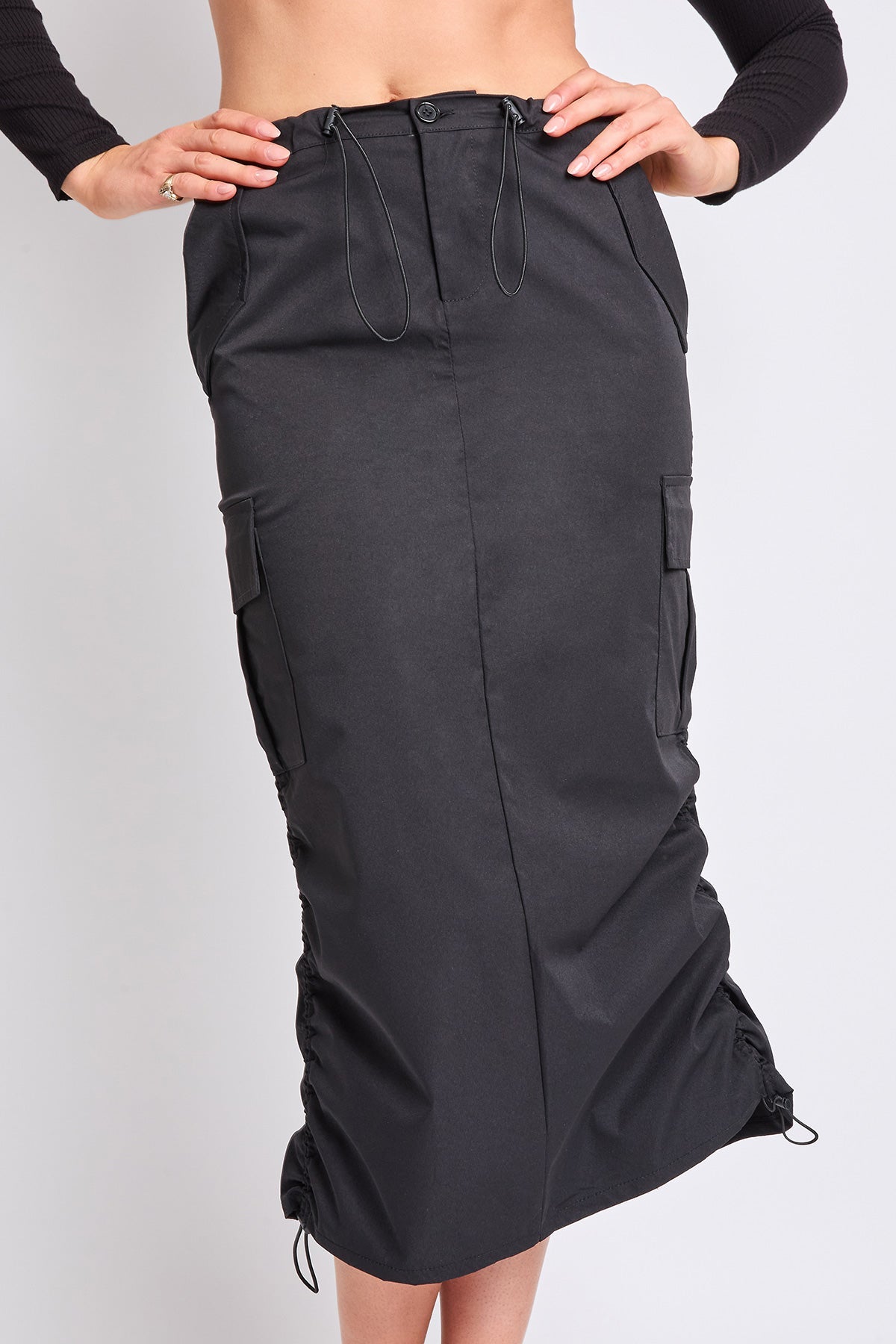Women's Midi Cargo Parachute Skirt From YMI JEANS