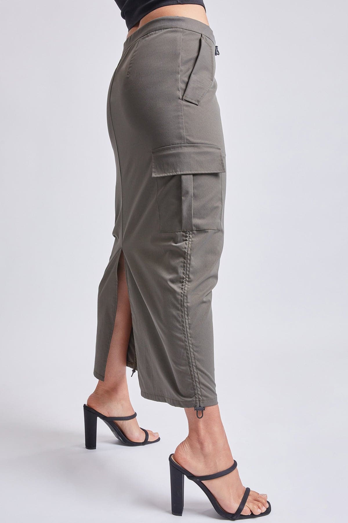 Women's Midi Cargo Parachute Skirt From YMI JEANS
