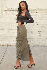 Women's Midi Cargo Parachute Skirt From YMI JEANS