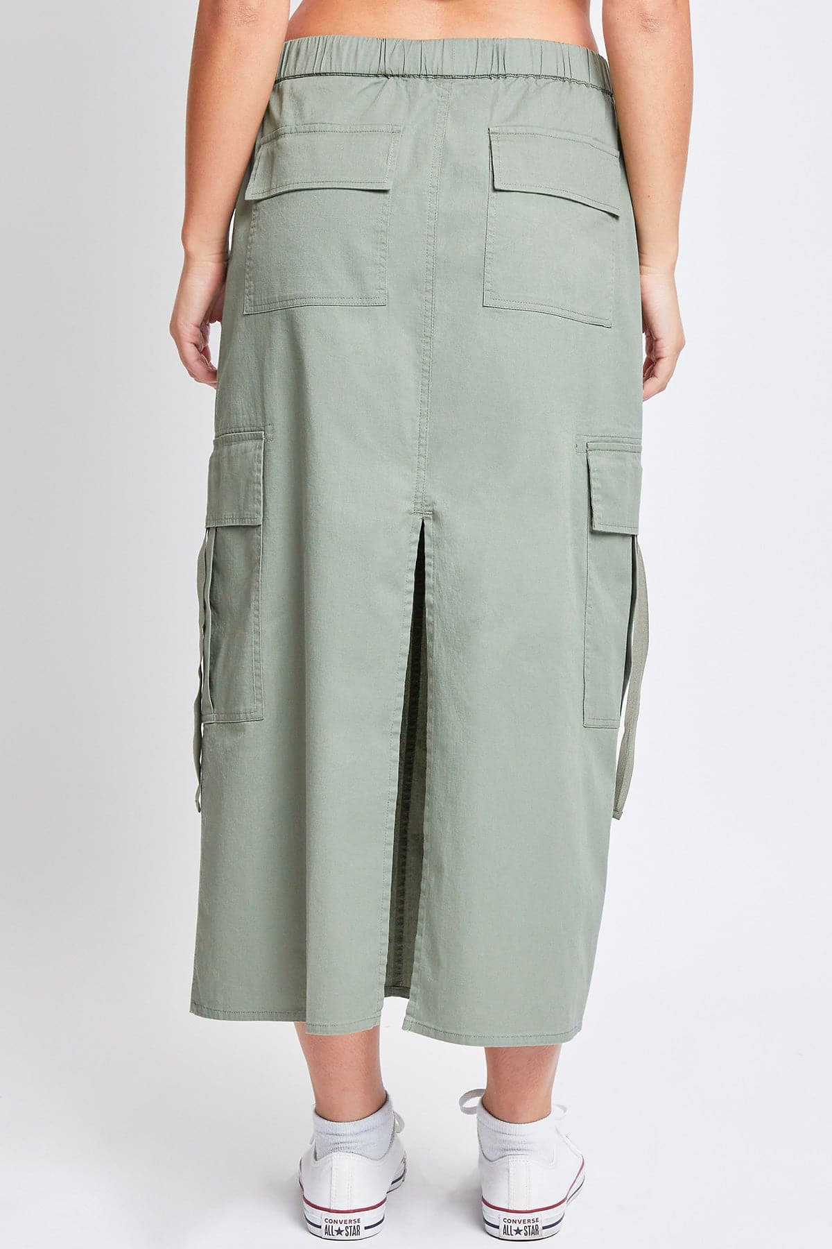 Women’s Poplin Maxi Drawcord Cargo Skirt From YMI JEANS
