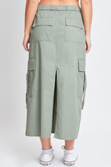 Women’s Poplin Maxi Drawcord Cargo Skirt From YMI JEANS