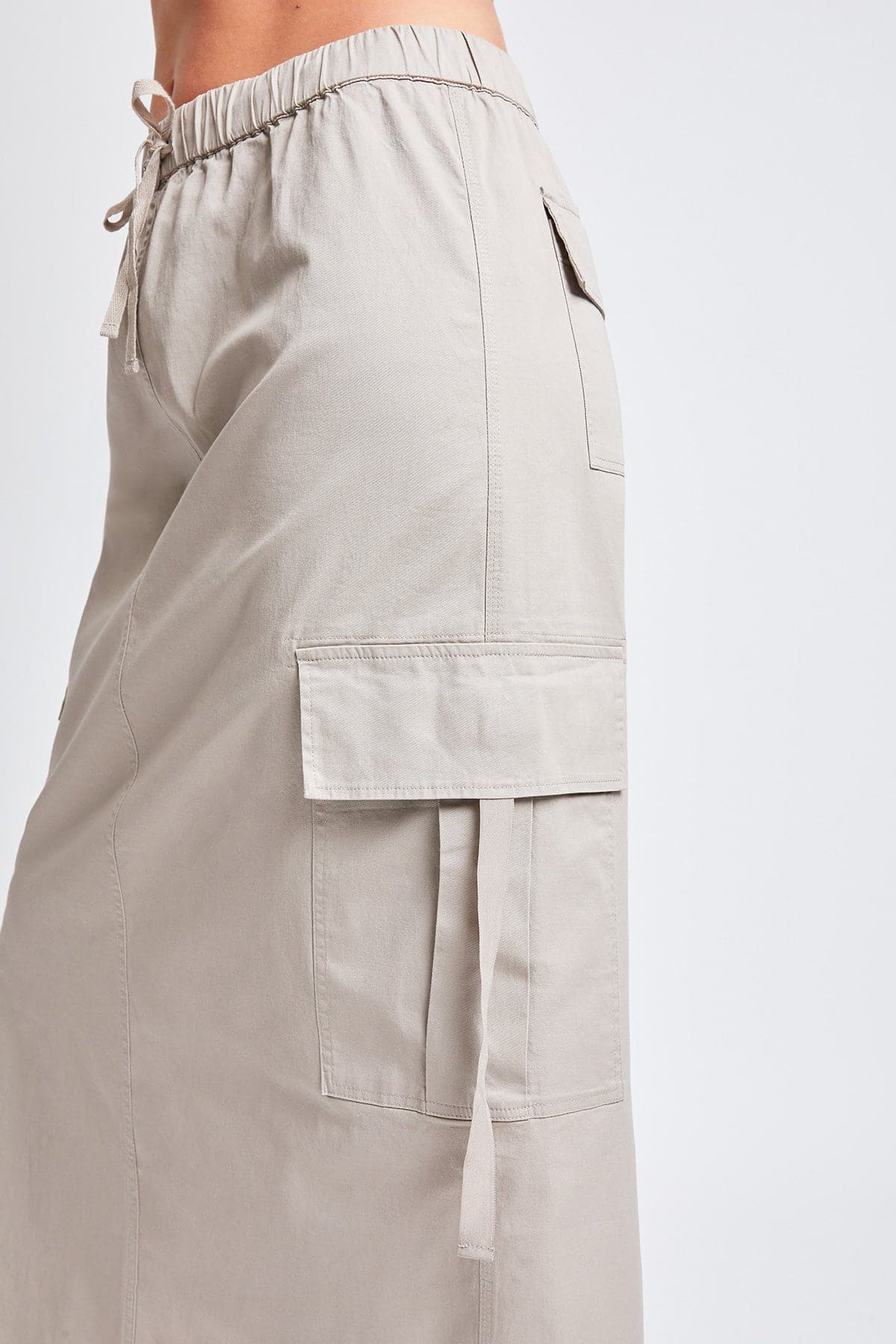 Women’s Poplin Maxi Drawcord Cargo Skirt From YMI JEANS