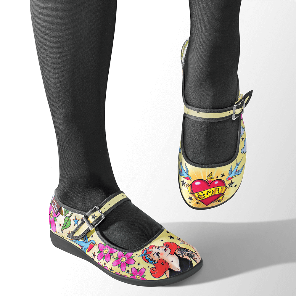 Chocolaticas® Tattoo Women's Mary Jane Flat from Hot Chocolate Design