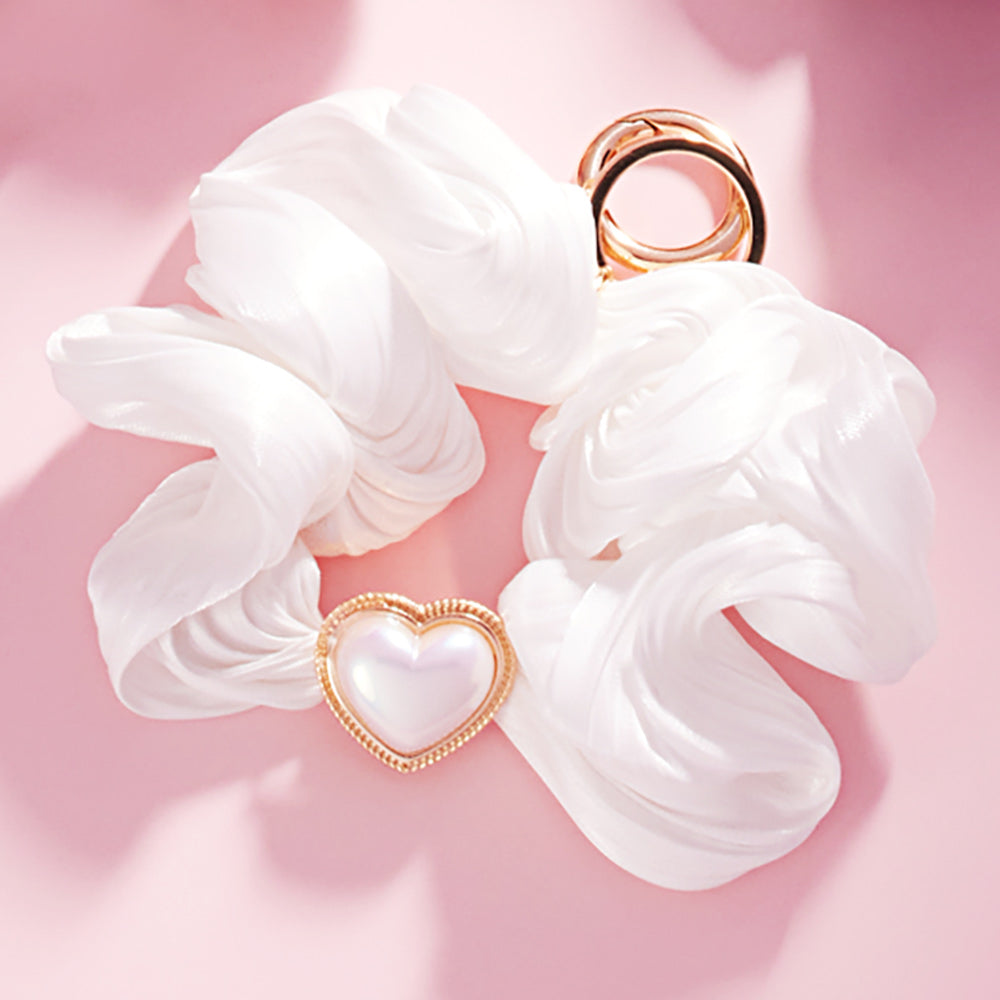 Heart Pearl Pointed Stretch Keychain / Bracelet / Scrunchie Hairband from Madeline Love