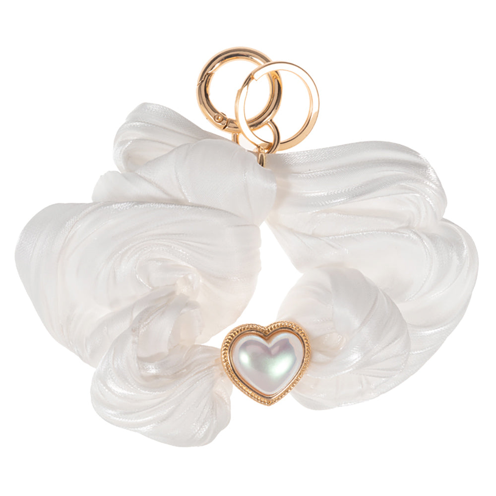 Heart Pearl Pointed Stretch Keychain / Bracelet / Scrunchie Hairband from Madeline Love