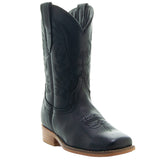 Black Square Toe Kids Western Boots | Kids Western Dance Boots (K3004) from Soto Boots