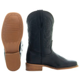 Black Square Toe Kids Western Boots | Kids Western Dance Boots (K3004) from Soto Boots