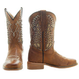 Kids' Tan Country Boots | Everyday Western Boots for Kids (K3007RU) from Soto Boots