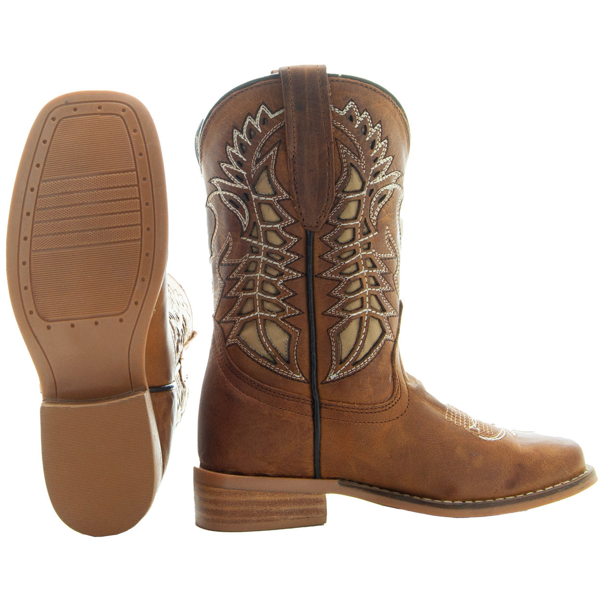 Kids' Tan Country Boots | Everyday Western Boots for Kids (K3007RU) from Soto Boots