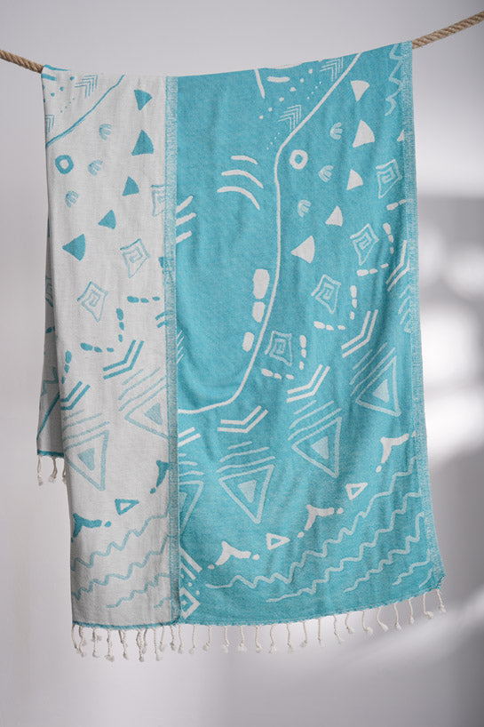 Shark Turquoise - Turkish Towel from Sun Drunk