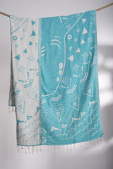 Shark Turquoise - Turkish Towel from Sun Drunk