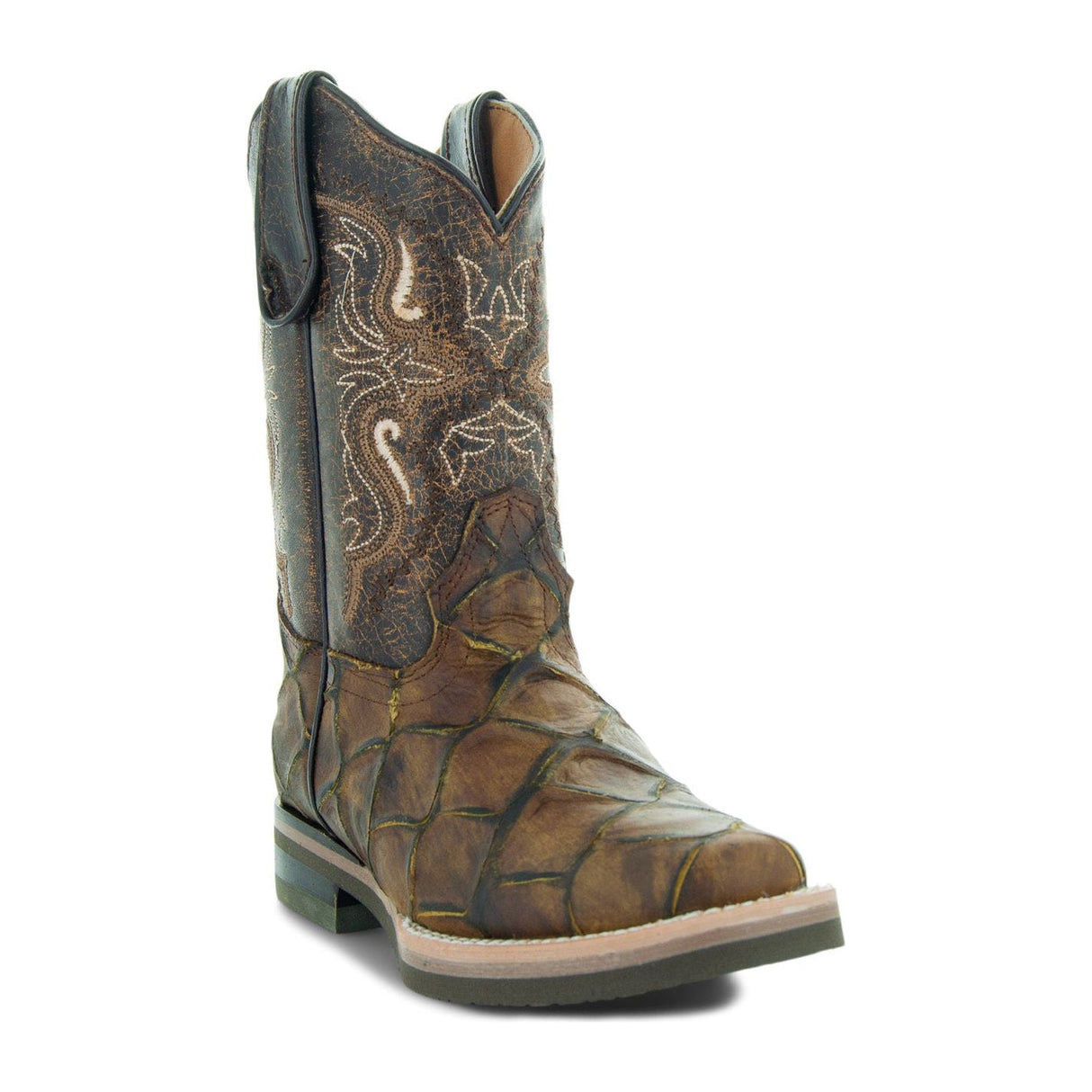 Soto Boots Kids Pirarucu Print Cowboy Boots K4008 from Soto Boots